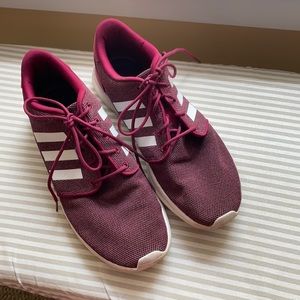 Adidas maroon cloud foam sneakers